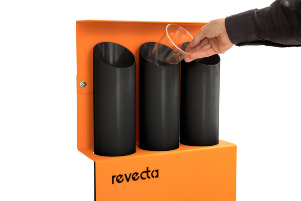revecta® sam- mobiler Bechersammler in Lichtorange
