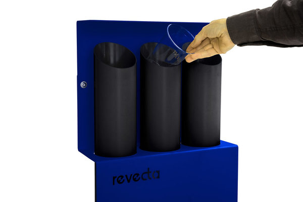 revecta® sam - mobiler Bechersammler in Ultramarinblau